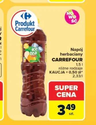 Napój herbaciany Carrefour Ice Tea brzoskwiniowy +1 wariant