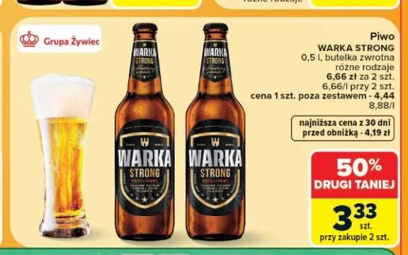 Piwo Warka Strong