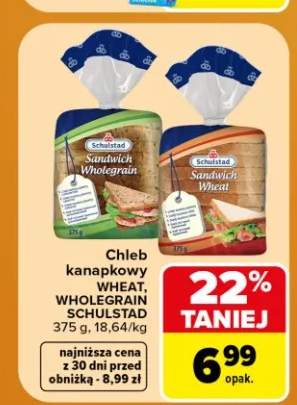 Chleb kanapkowy Wheat Schulstad +1 wariant