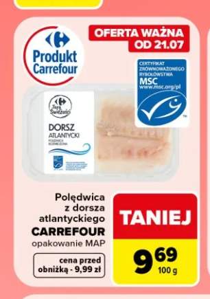 Polędwica z dorsza atlantyckiego Carrefour