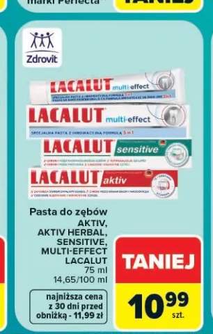 Pasta do zębów Lacalut Aktiv Herbal +2 warianty