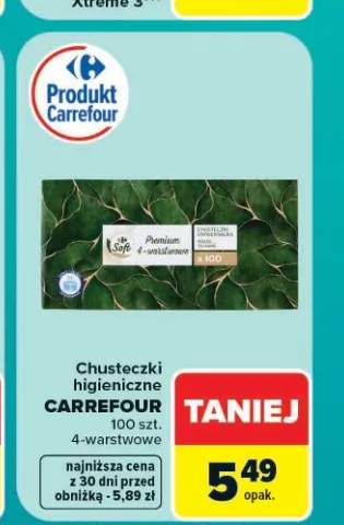 Chusteczki higieniczne Carrefour 100-pak