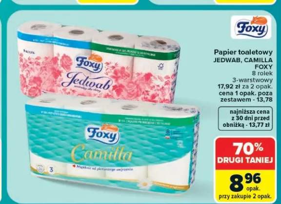 Papier toaletowy Foxy Jedwab +1 wariant