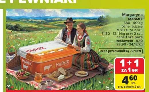 Margaryna Masmix z masłem