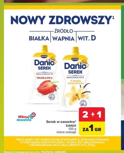 Serek homogenizowany Danio truskawkowy +1 wariant