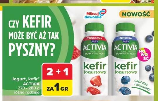 Kefir jogurtowy Activia truskawkowy +1 wariant