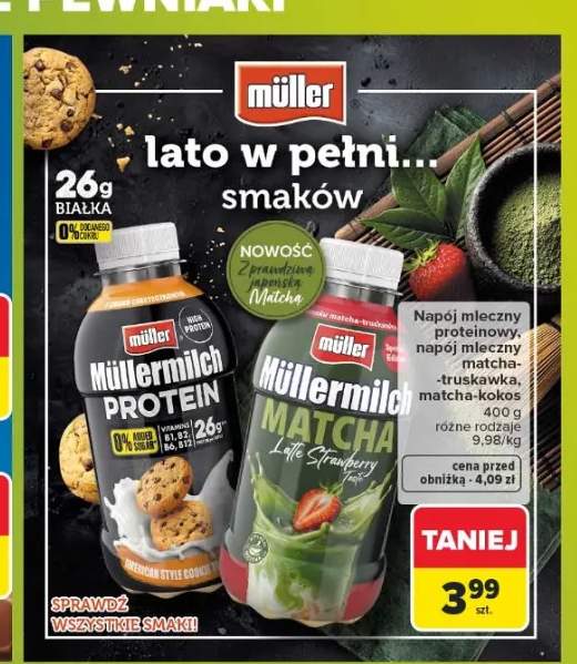 Napój mleczny Müllermilch Protein +1 wariant