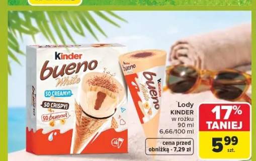 Lody Kinder Bueno Classic w rożku +1 wariant