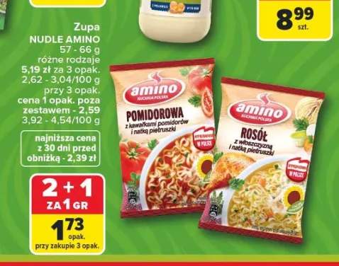Zupa Nudle Amino Pomidorowa +1 wariant