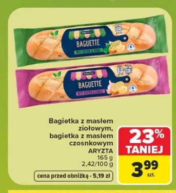 Bagietka z masłem ziołowym Aryzta