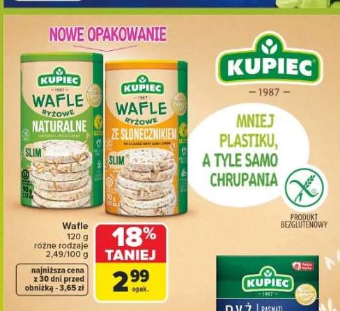 Wafle ryżowe ze słonecznikiem Kupiec