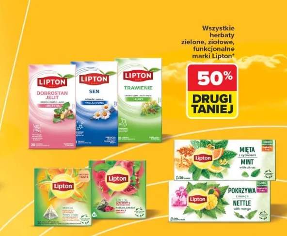 Herbata funkcjonalna Lipton Dobrostan Jelit +5 wariantów