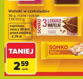 Wafelki w czekoladzie mlecznej Sonko Lekkie
