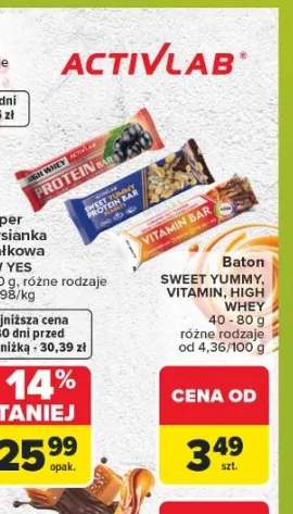 Baton proteinowy High Whey Activlab +1 wariant