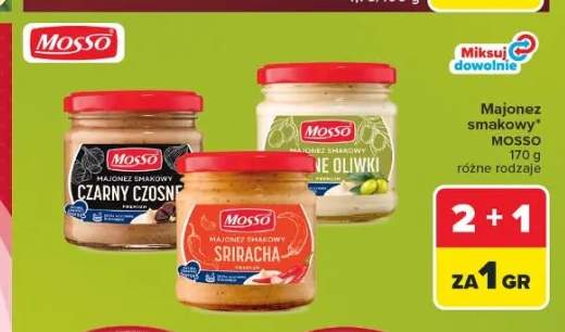 Majonez smakowy Mosso Czarny Czosnek +2 warianty