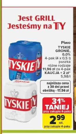 Piwo Tyskie Gronie 4-pak