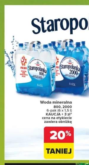 Woda mineralna Staropolanka 800 6-pak 1,5 l +1 wariant