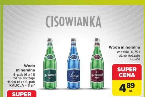 Woda mineralna Cisowianka Perlage w szkle 0,75 l