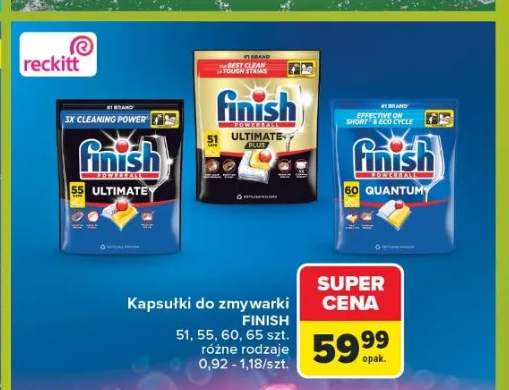 Kapsułki do zmywarki Finish Ultimate +2 warianty