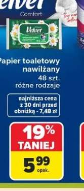 Papier toaletowy nawilżany Velvet