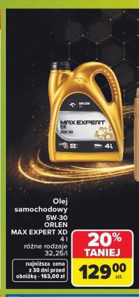 Olej samochodowy Orlen Max Expert XD 5W-30