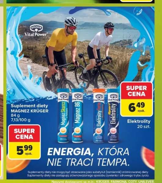 Suplement diety Krüger Vital Power Magnez + Skurcz +2 warianty