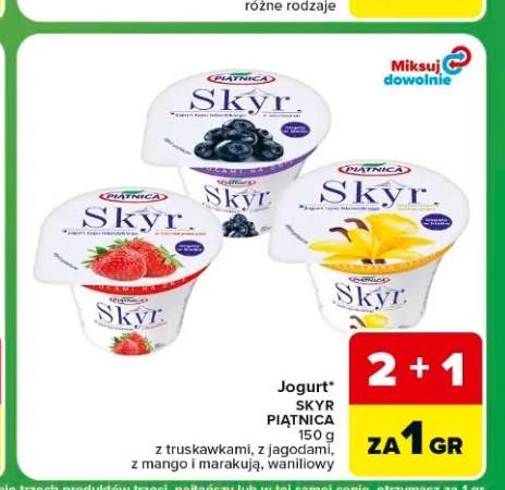 Jogurt Skyr Piątnica z mango i marakują +2 warianty
