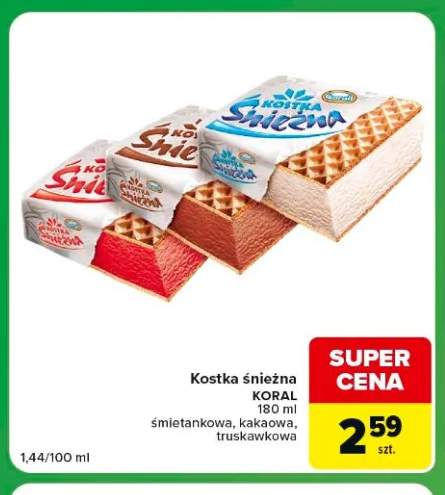 Lody kostka śnieżna Koral truskawkowa +1 wariant