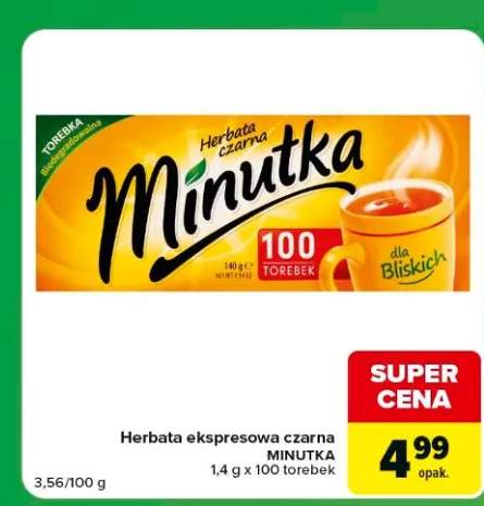 Herbata ekspresowa czarna Minutka