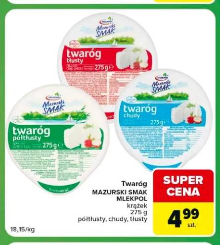 Twaróg Mazurski Smak tłusty +1 wariant