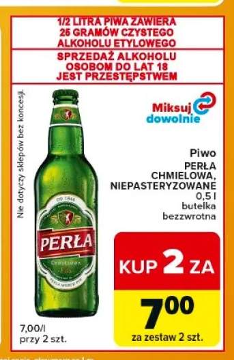 Piwo Perła Niepasteryzowane +1 wariant