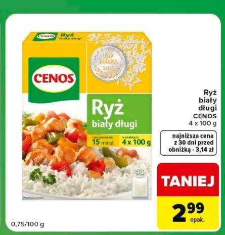 Ryż biały długi Cenos 4-pak 100 g