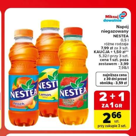Napój niegazowany Nestea Peach +1 wariant