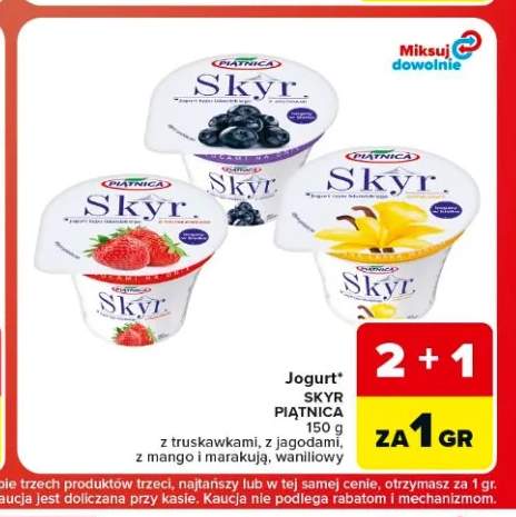 Jogurt Skyr Piątnica waniliowy +2 warianty