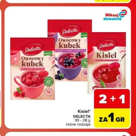 Kisiel Delecta o smaku wiśniowym +2 warianty