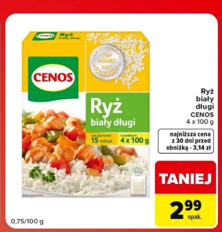 Ryż biały długi Cenos 4-pak 100 g