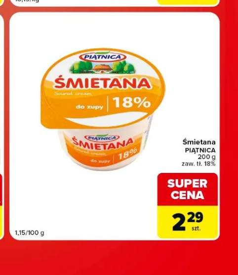 Śmietana Piątnica 18%