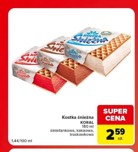 Lody kostka śnieżna Koral kakaowa