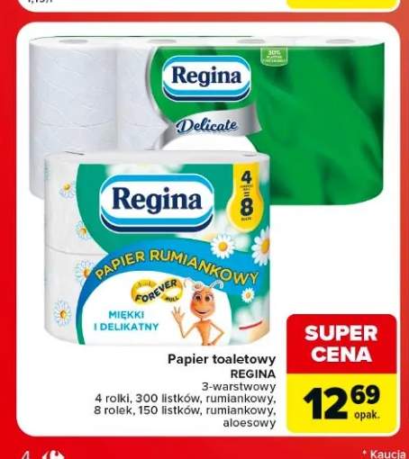 Papier toaletowy Regina Delicate aloesowy 8 rolek +2 warianty