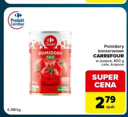 Pomidory konserwowe całe Carrefour +1 wariant