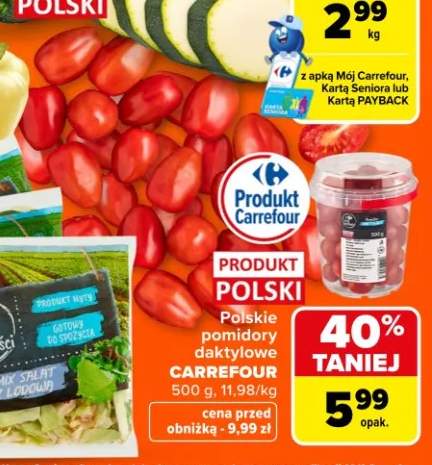 Pomidory daktylowe polskie Carrefour