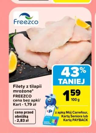 Filety z tilapii mrożone Freezco