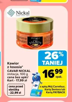 Kawior z łososia imitacja Cavar Nickal