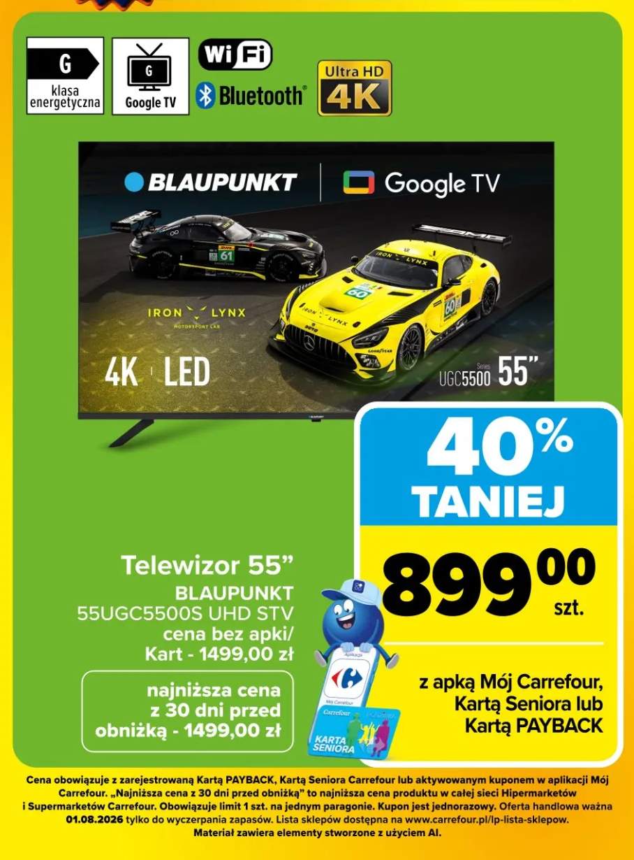 Telewizor BLAUPUNKT 55UGC5500S UHD STV 55"