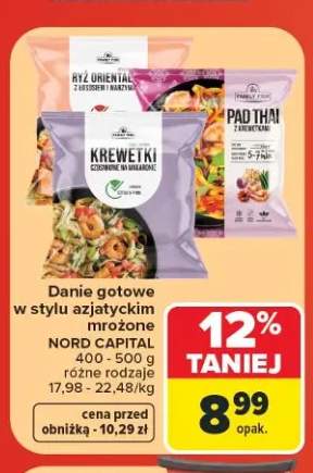 Danie gotowe mrożone Ryż orientalny z łososiem i warzywami Nord Capital +2 warianty