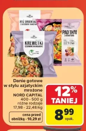 Danie gotowe mrożone Ryż orientalny z łososiem i warzywami Nord Capital +2 warianty