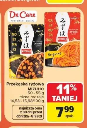 Przekąska ryżowa Mizuho Original De Care +1 wariant
