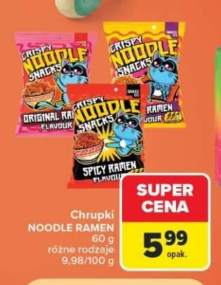 Chrupki Crispy Noodle Snacks Original Ramen Flavour +1 wariant