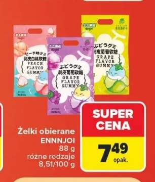 Żelki obierane Ennnjoi brzoskwiniowe +2 warianty
