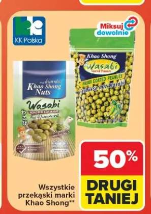 Orzeszki ziemne w posypce wasabi Khao Shong +1 wariant